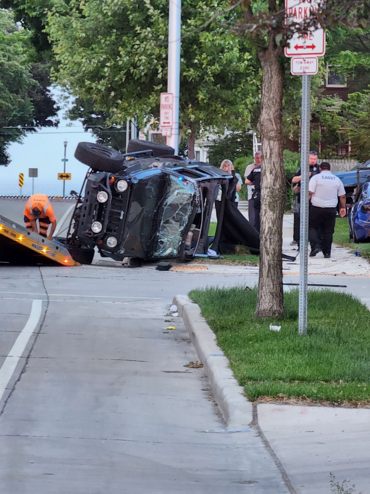 Crash at Racine on Wednesday